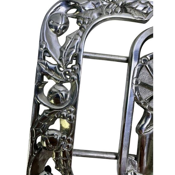 Lenox Yuletide Metal Holiday Vintage 1980's Expandable Trivet 8 x 13 - Picture 4 of 9